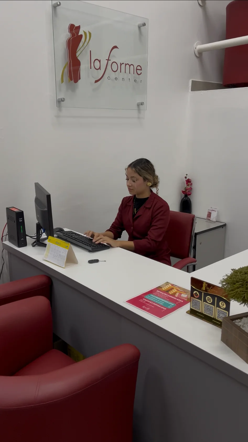 Recepção e equipe da La Forme Center em Campinas