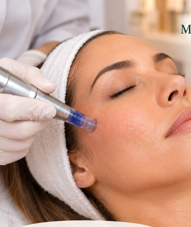 Aplicação de microagulhamento facial na La Forme Center em Campinas